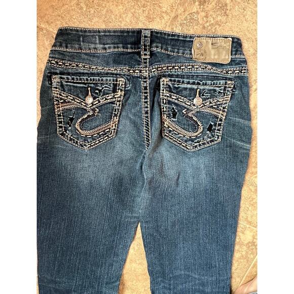 Silver Fluid Aiko Mid Boot stretch denim jeans, women's size 29/33 - Picture 7 of 11